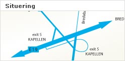 Bekijk de liggin van de verkaveling